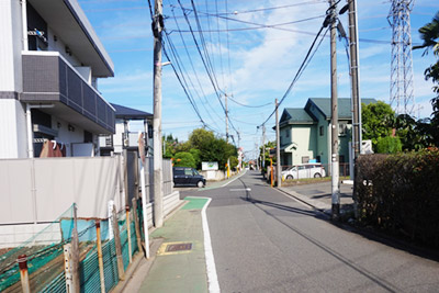 ７）直進した際の風景です。